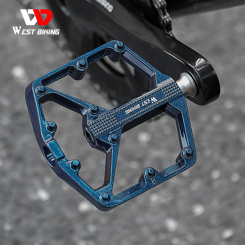 Bicycle Pedals Aluminum 3 Bearings Gradient Bike Pedals Platform Pedals 9/16 in