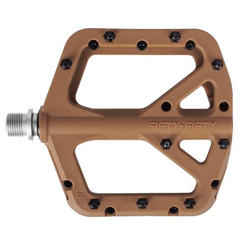 Mountain Bike Pedals 9/16 Inch Nylon Composite Flat Platform 9 Pins Per Side