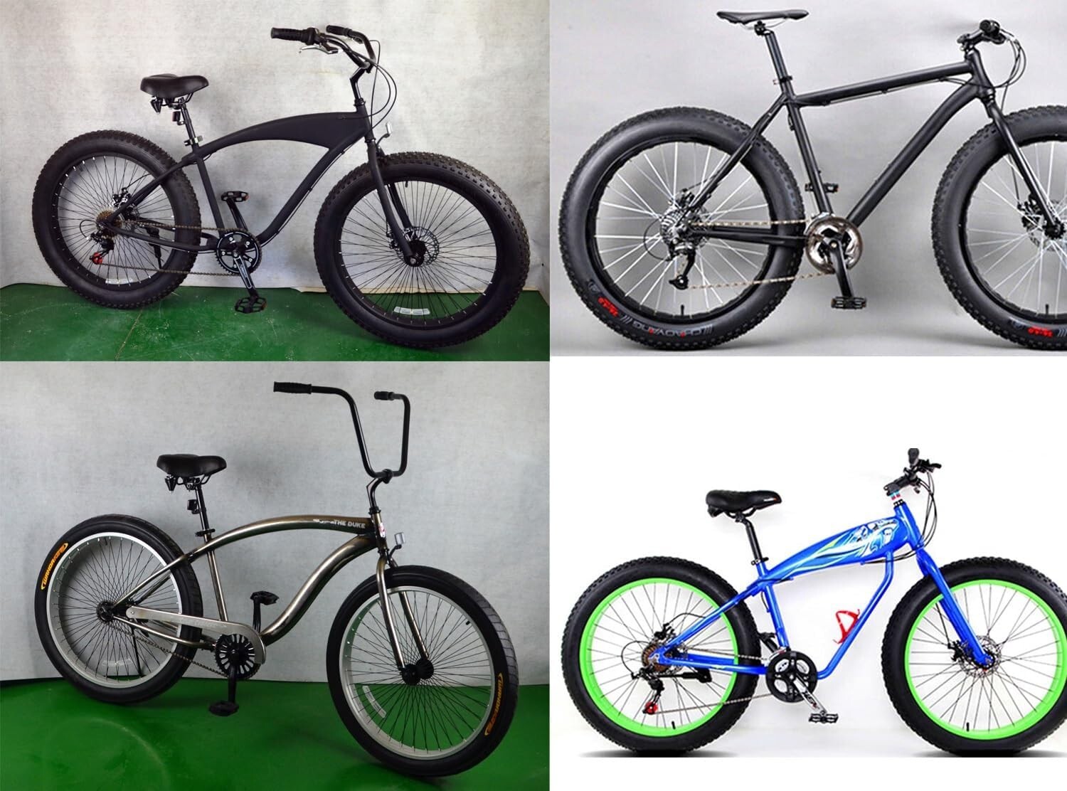 26*3.5″ Spoke Wheelset, Double Layer Alum Rim, 26″ Fat Tire Fork & Headset