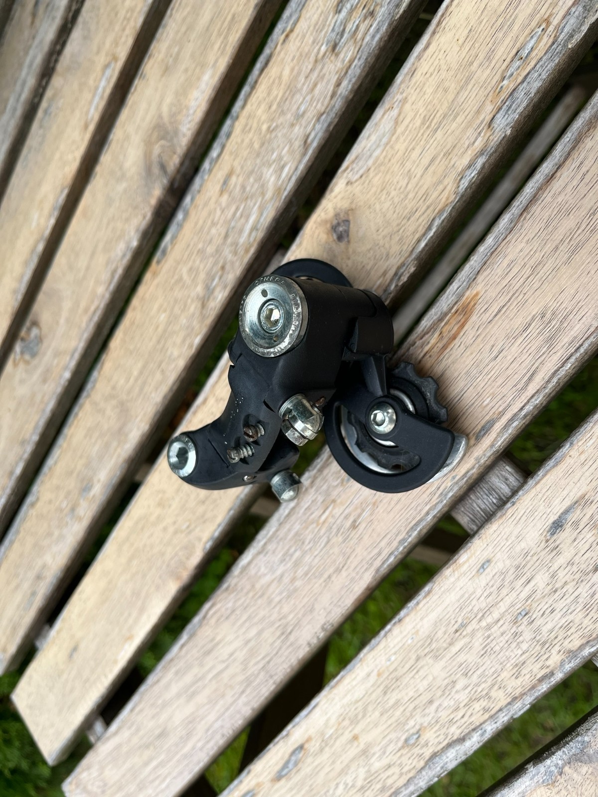 Vintage Ofmega Mistral rear derailleur mech with matching down tube shifters