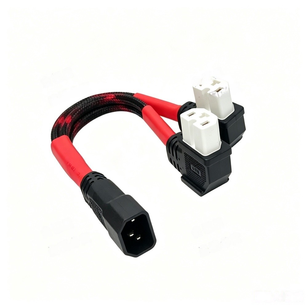 2 Way Power Splitter Cable 90 Deg Elbow Tinned Copper Conductors E-Bike