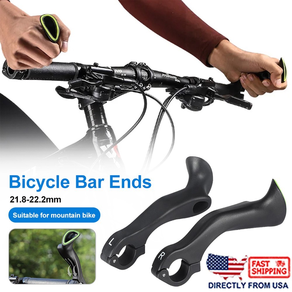 1Pair Bike Ergonomic Bar Ends Extender for 21.8-22.2mm Handlebars Bar End Grip