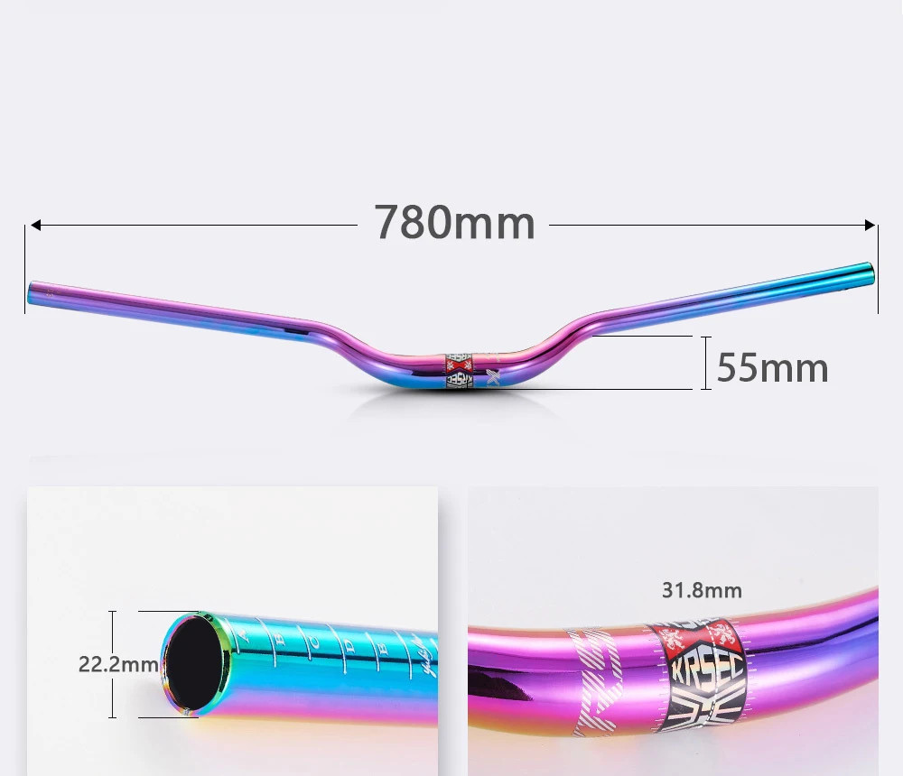 MTB Bicycle Handlebar 31.8 *780mm AM XC DH Downhill Racing Bike Riser Handlebar