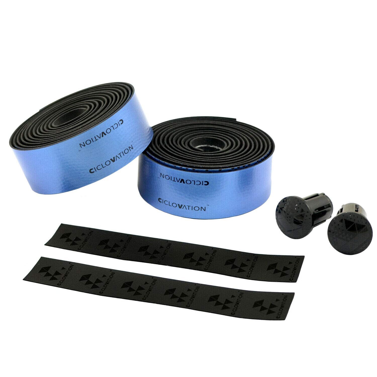 CICLOVATION Advanced Leather Touch Shining Metallic Handlebar Tape,Sapphire Blue