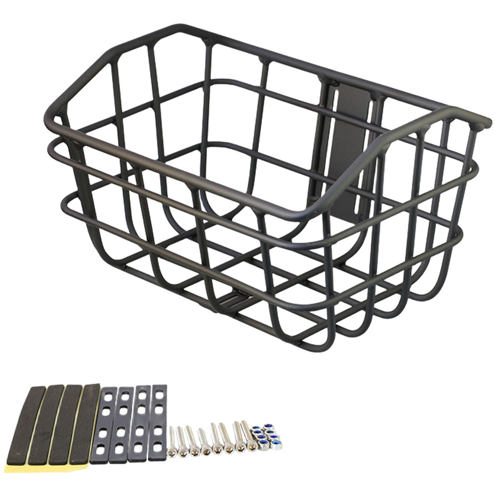 Front Mount Aluminum Bike Basket Compatible with Most Handlebars 20.5cm Deep