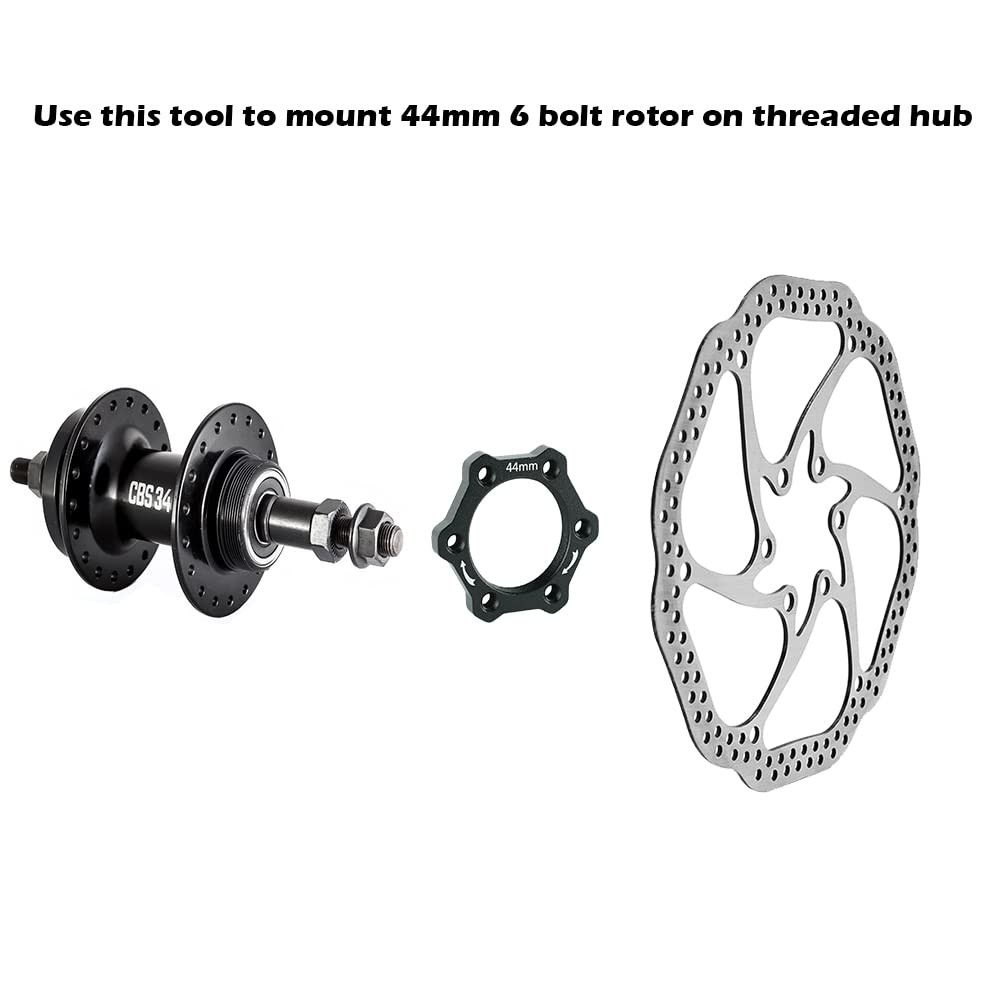 44MM Bike Freewheel Threaded Hubs Disk Disc Brake Rotor 6 Bolt Flange Adapter
