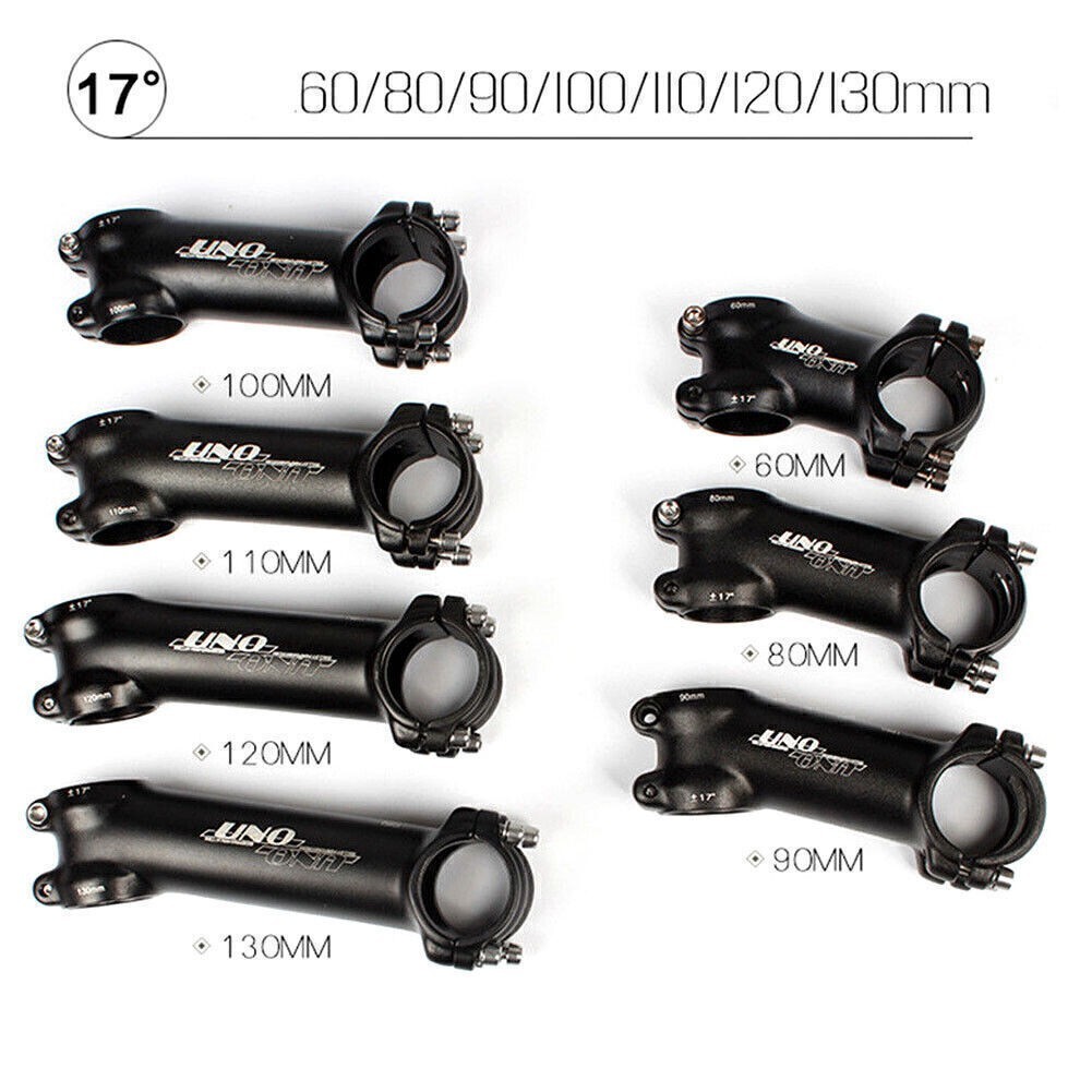 Fit UNO Stem 7°/17°/35°Mountain Road Bike Handlebar Stem Aluminum 31.8*60-130mm