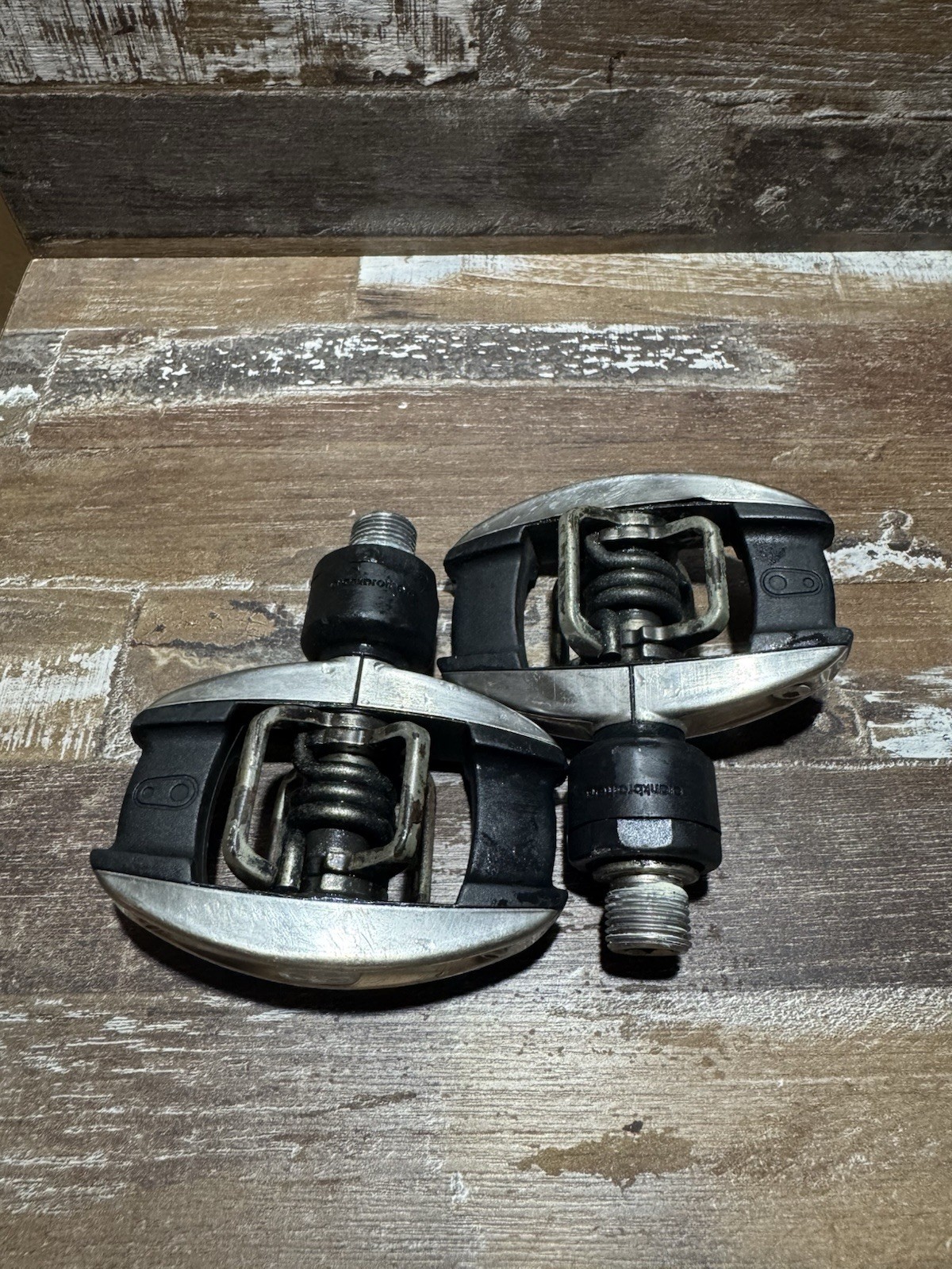 Crankbrothers SPD Compatible Clipless Bike Pedals Pair Black/Silver 9/16 in Axle