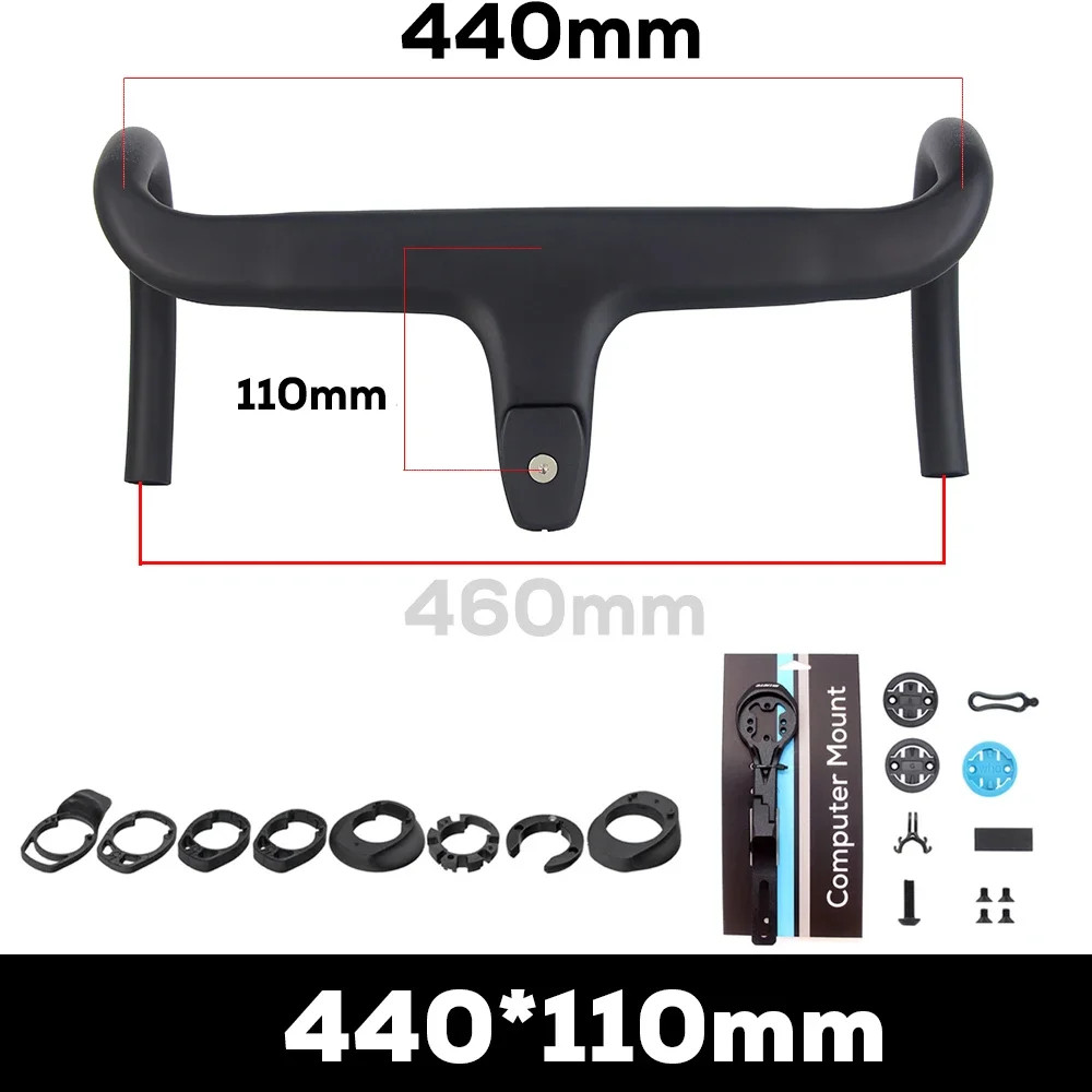 Carbon Fiber Internal Routing Integrated Road Bicycle HandleBar -10 Degree