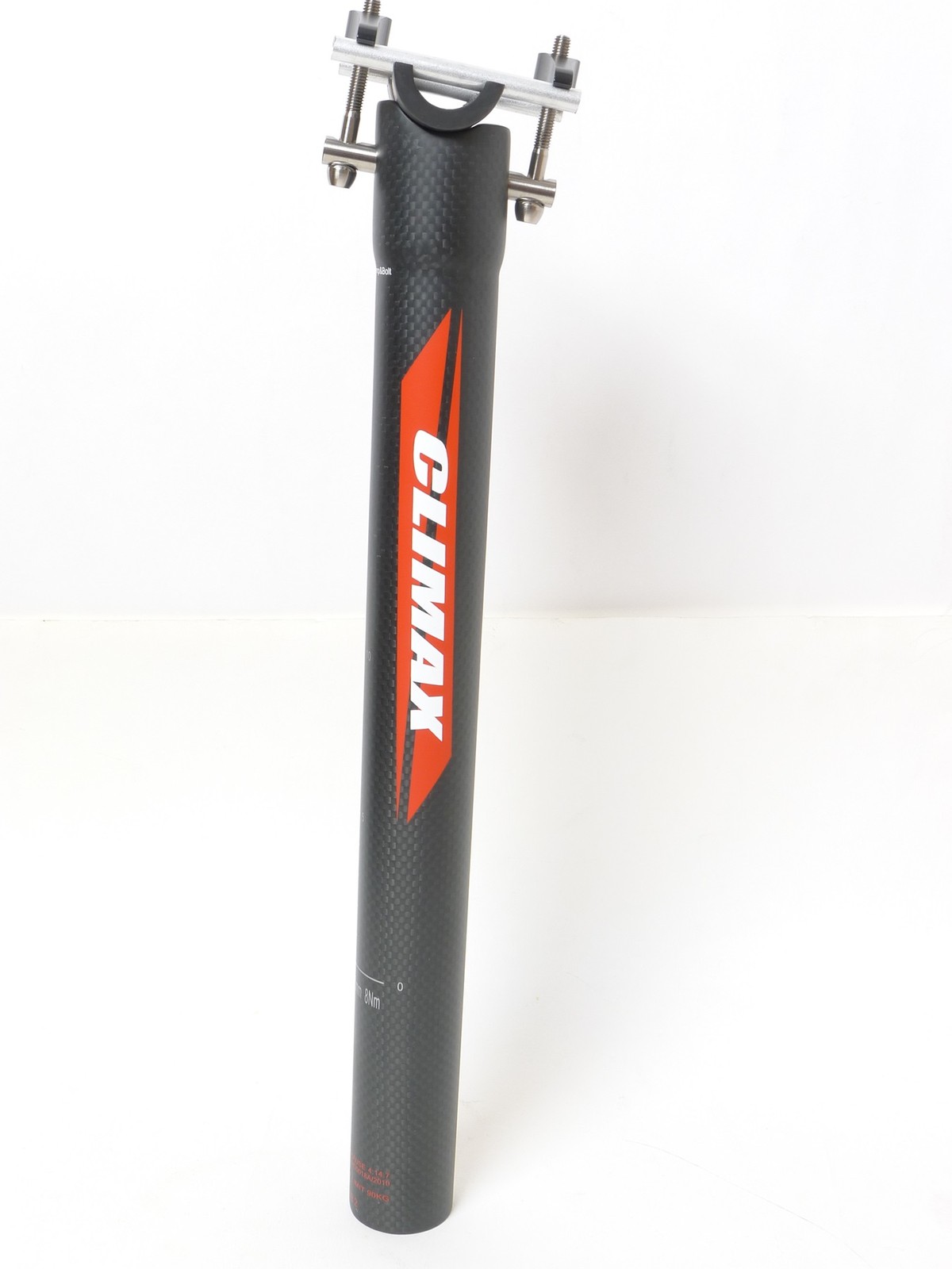 mr-ride 145g,34.9x350mm Climax SP02C 3K MATT carbon Seatpost Ti bolt bike Black