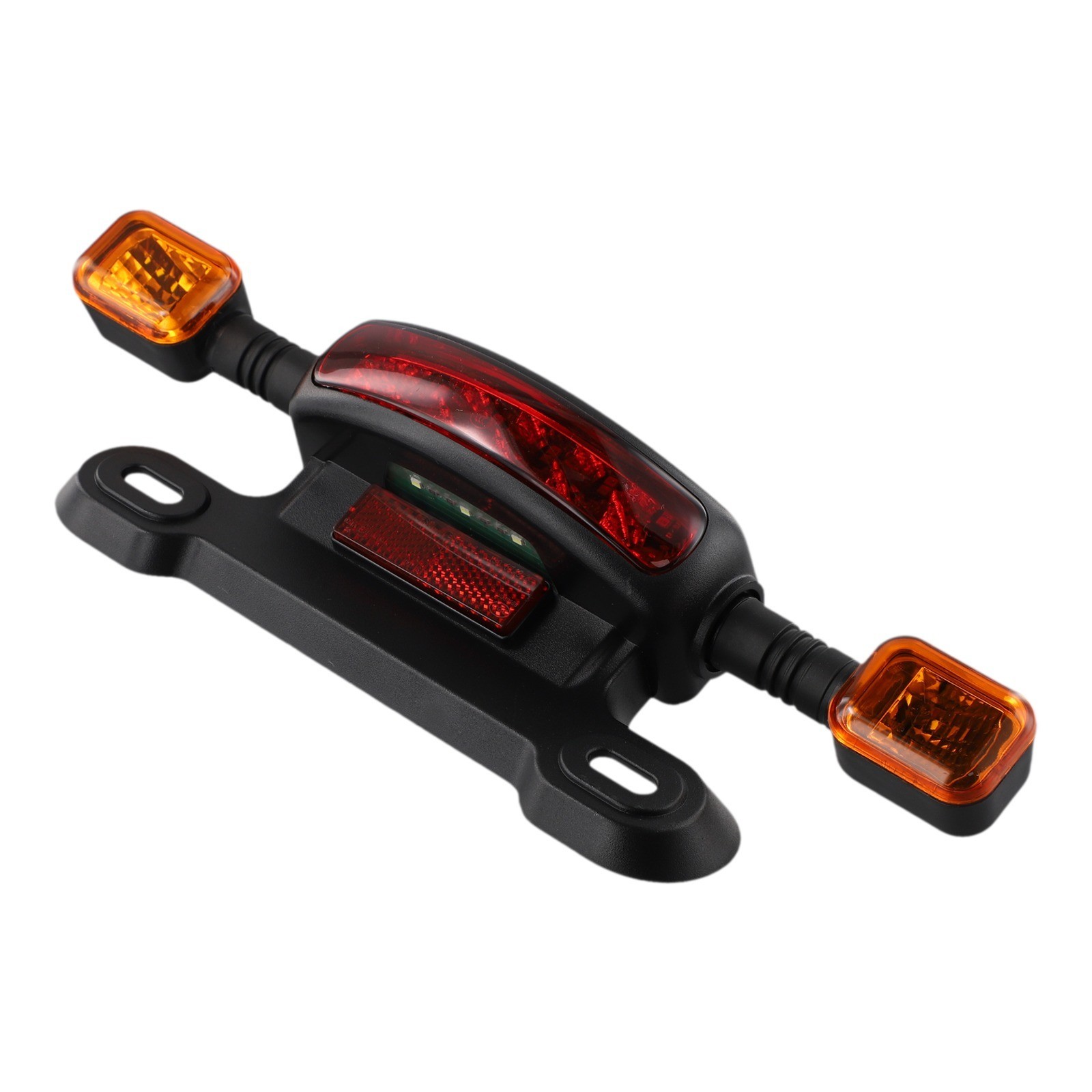 Electric Bicycle Taillight Assembly in Black and Yellow with 12V Support