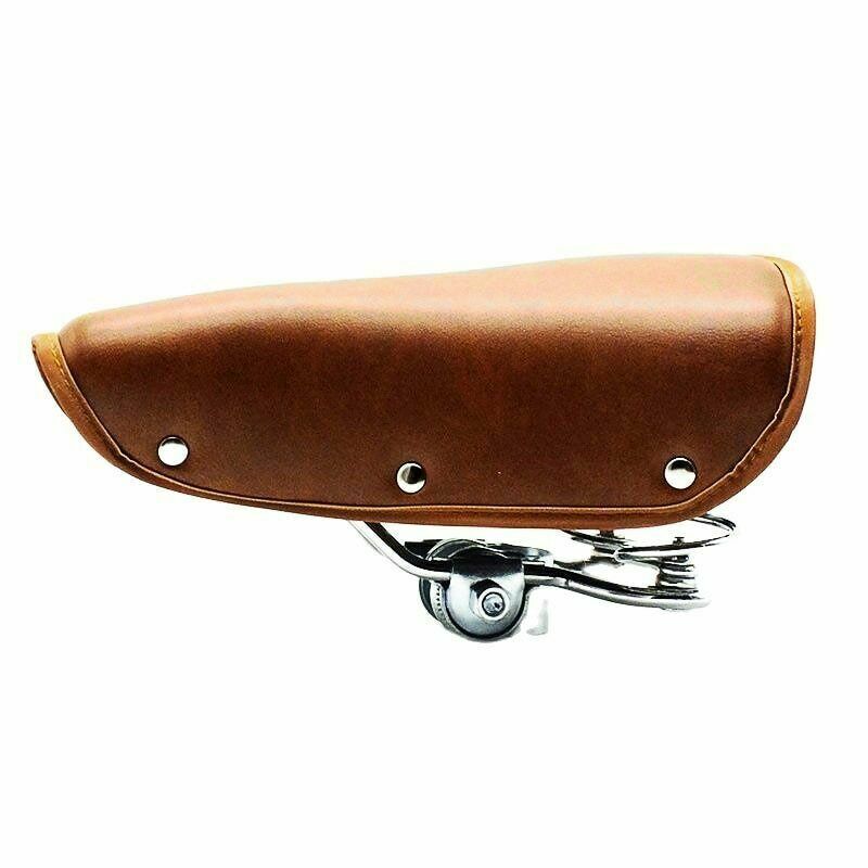 25*20cm Retro Bicycle Saddle PU Leather Cycling Vintage Folding Bike Seat