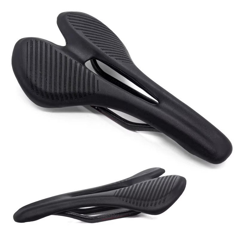 Bicycle Comfort Saddles Carbon EVA Leather Racing MTB Road Bike Seat 270*143mm