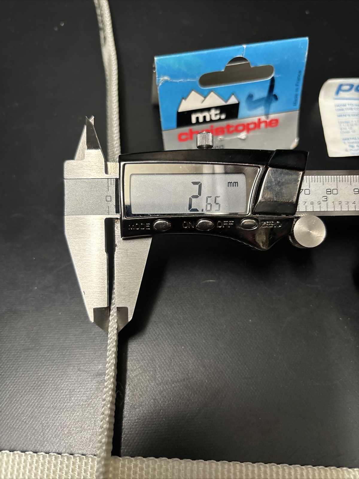 NOS Mt. Christophe White 440mm ATB Nylon Toe Straps Extra Long Fit: Gt Klein SE