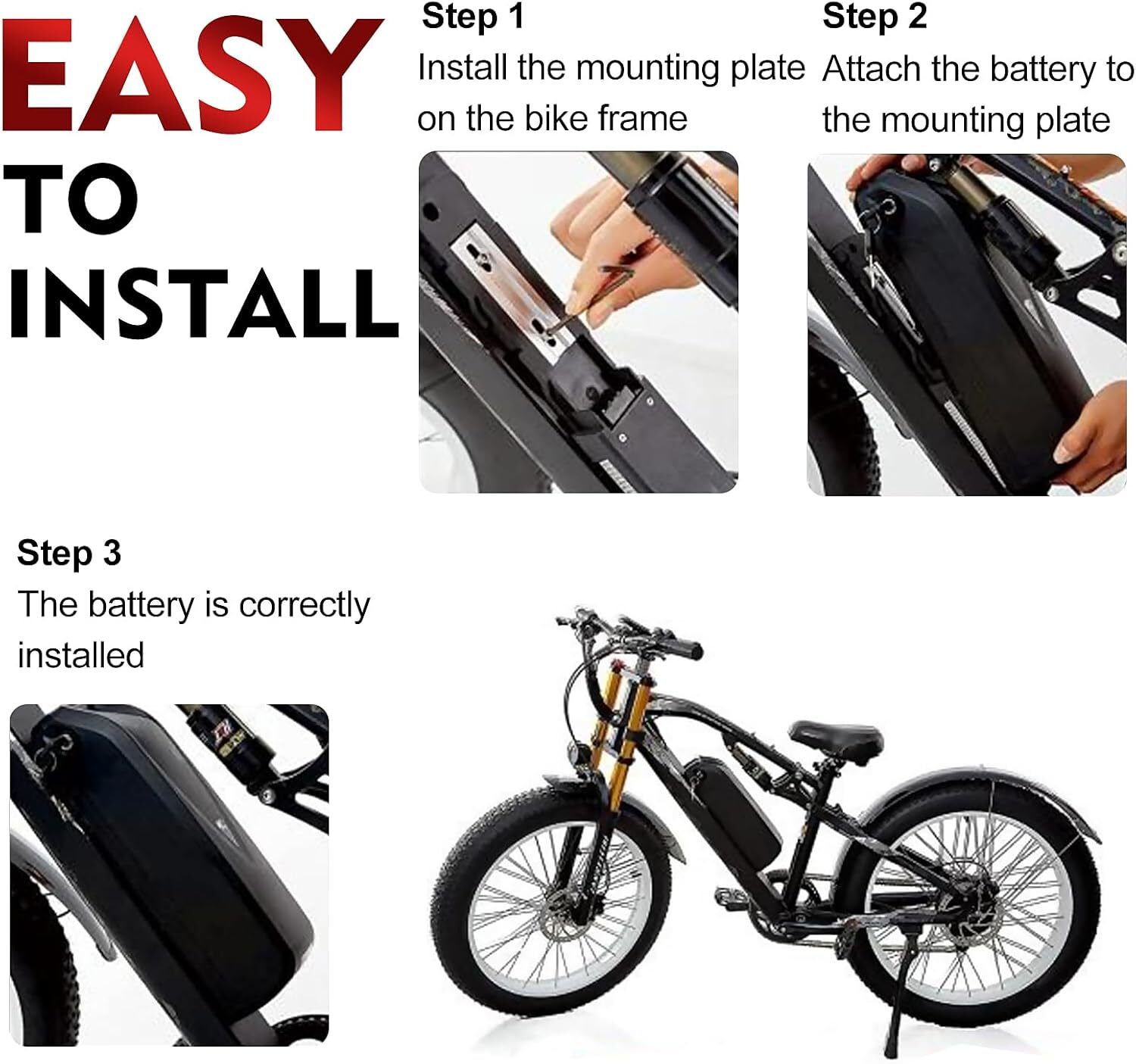 48V 20Ah Hailong Batterys for 200W-1000W Ebike Electric Bike Li-ion Batterys BMS
