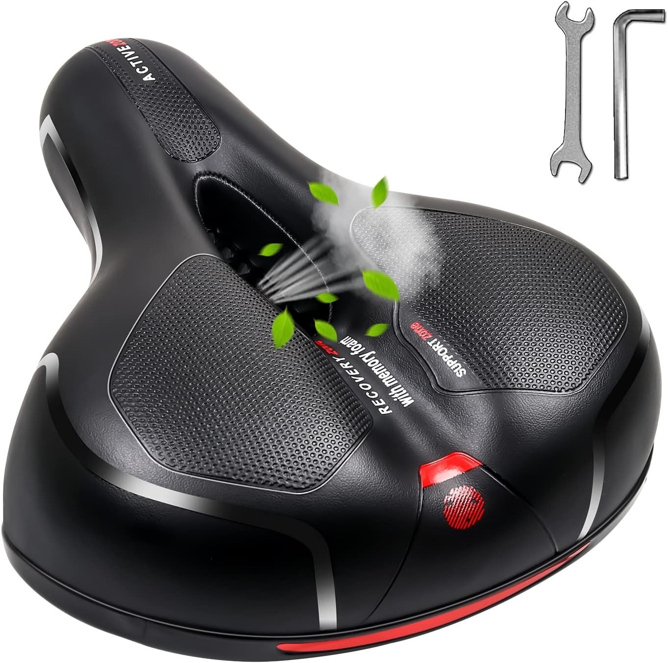 Reflective Waterproof Bike Seat Cushion – Comfortable Gel & Memory Foam Padding