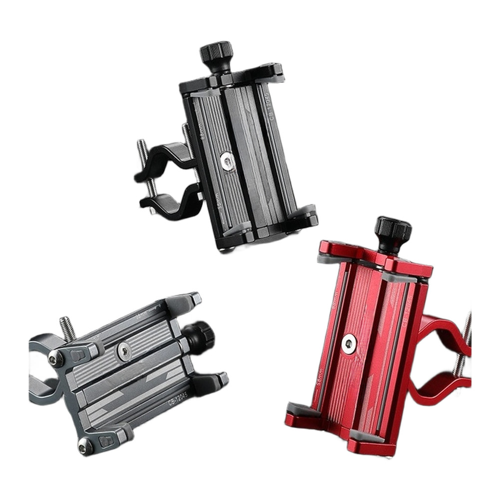 4-Claw Aluminum Bike Phone Holder with Anti-Slip Silicone 58-88mm Phone Fit
