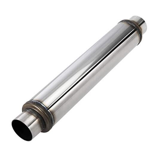 2.5 Inch Inlet Exhaust Muffler 2 1/2″ Resonator Muffler 3.5″ Round 18″ Body