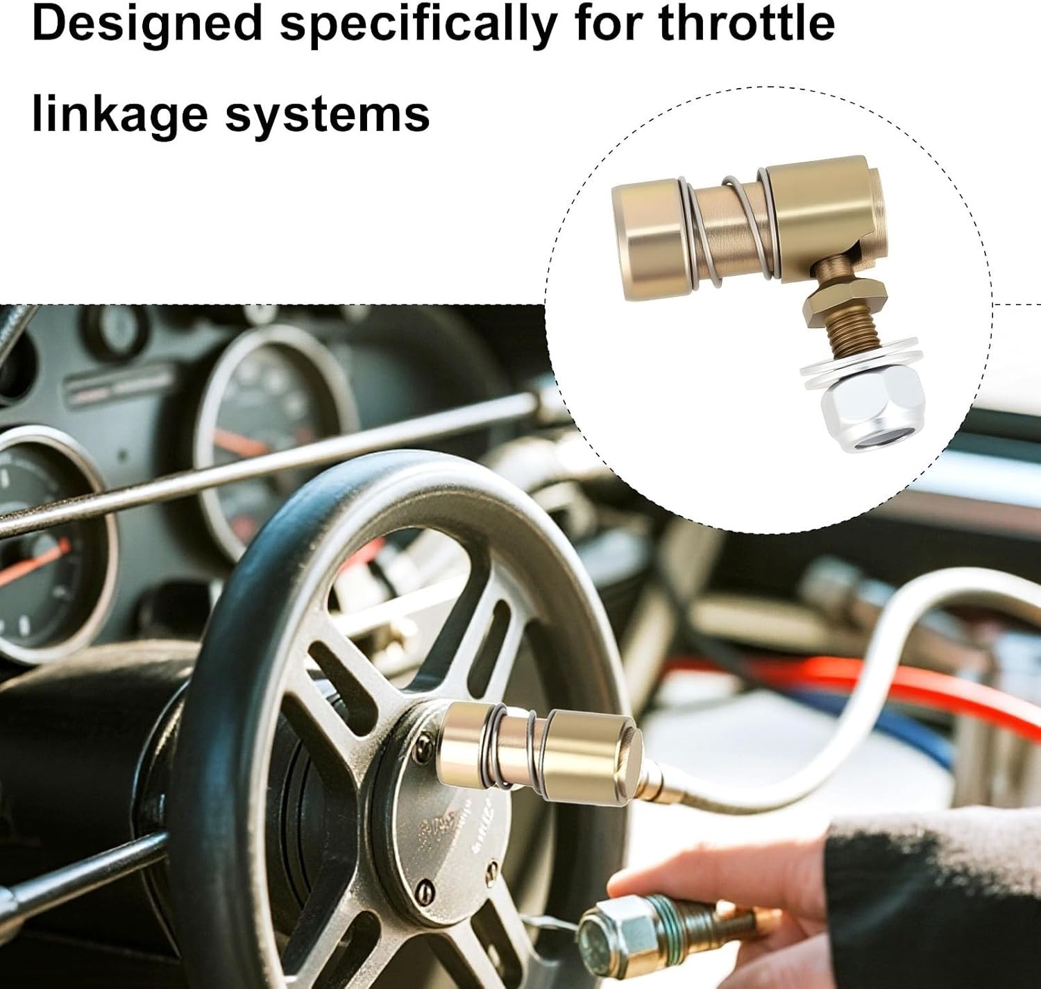 1/4-28″ Quick Release Throttle Cable Ball Joint – Durable Steel Component
