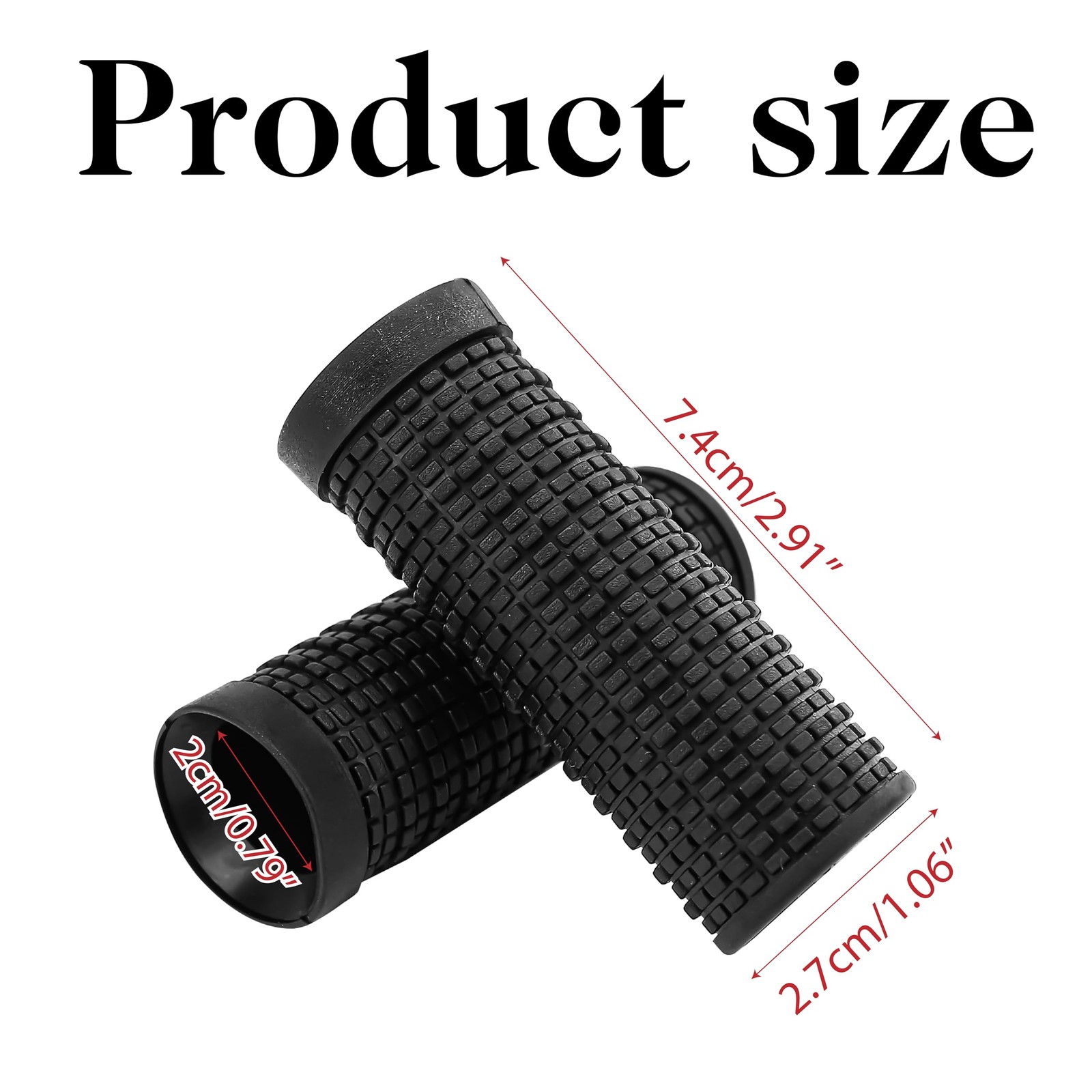 1 Pair MTB Bike Short Handlebar Grips 20x74mm/0.78×2.91inch, Bar Twist Cover …