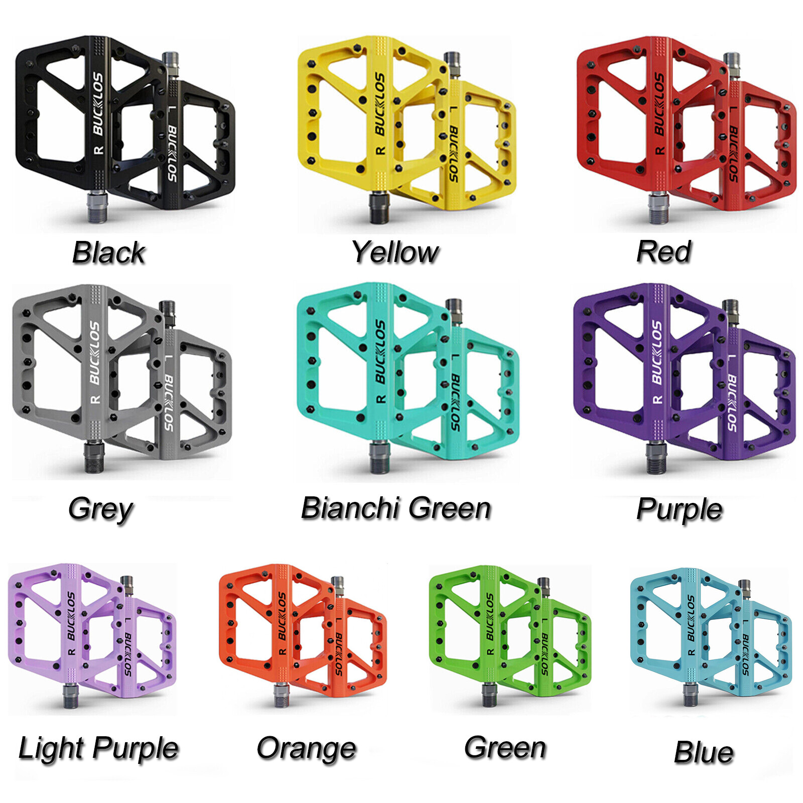 MTB Platform Pedals Bicycle Bearing Pedal Road/Mountain Bike Flat Pedal 9/16″ US