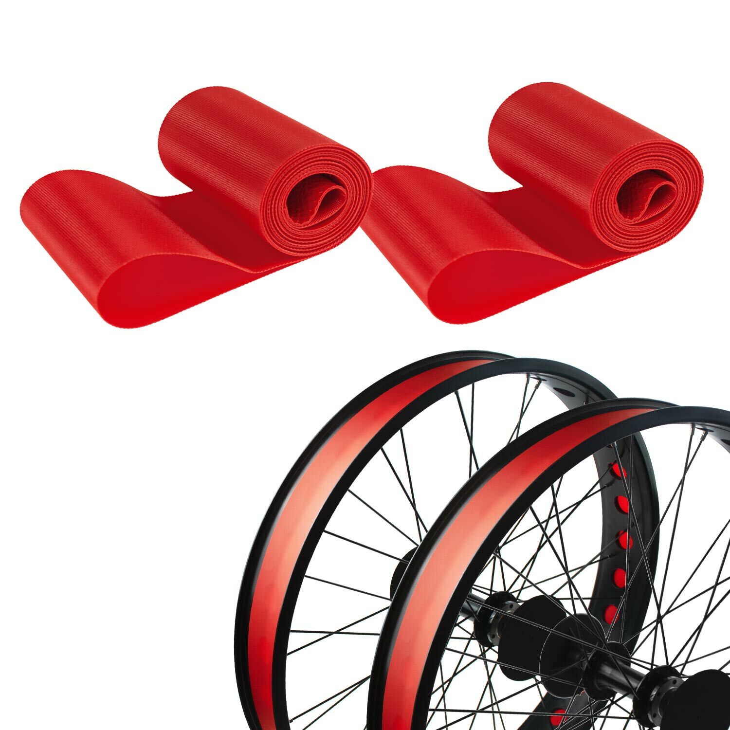 2pcs Bike Rim Tape Strip Rim 26″ PVC Inner Tube Cushion Protector Tire Liner