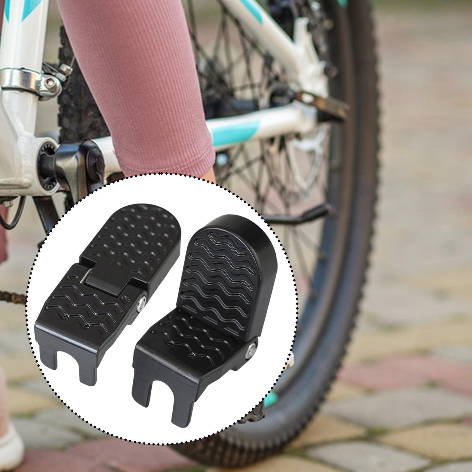 2x Bike Rear Pedals E Bike Foot Pegs for Passenger Folding Bicycle Foot Peg for