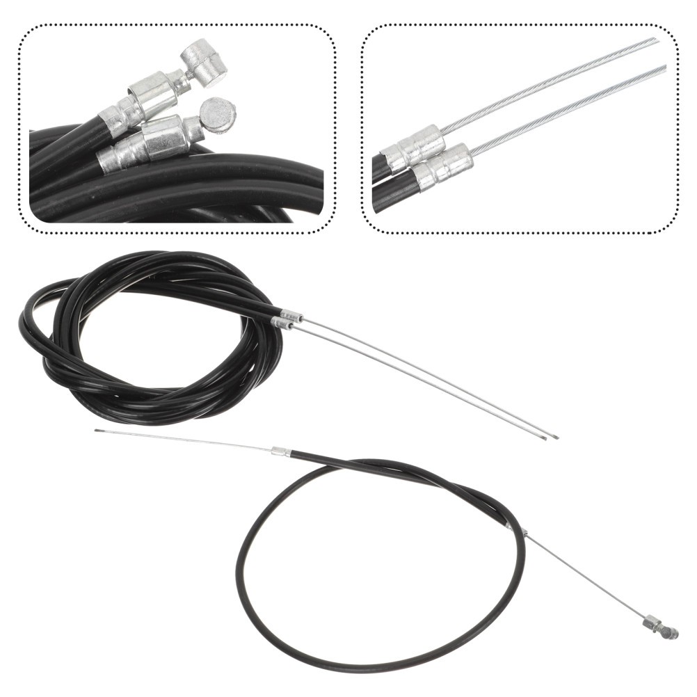 1 Set Professional Bike Brake Cable Kit Reusable Black Stainless Steel PVC