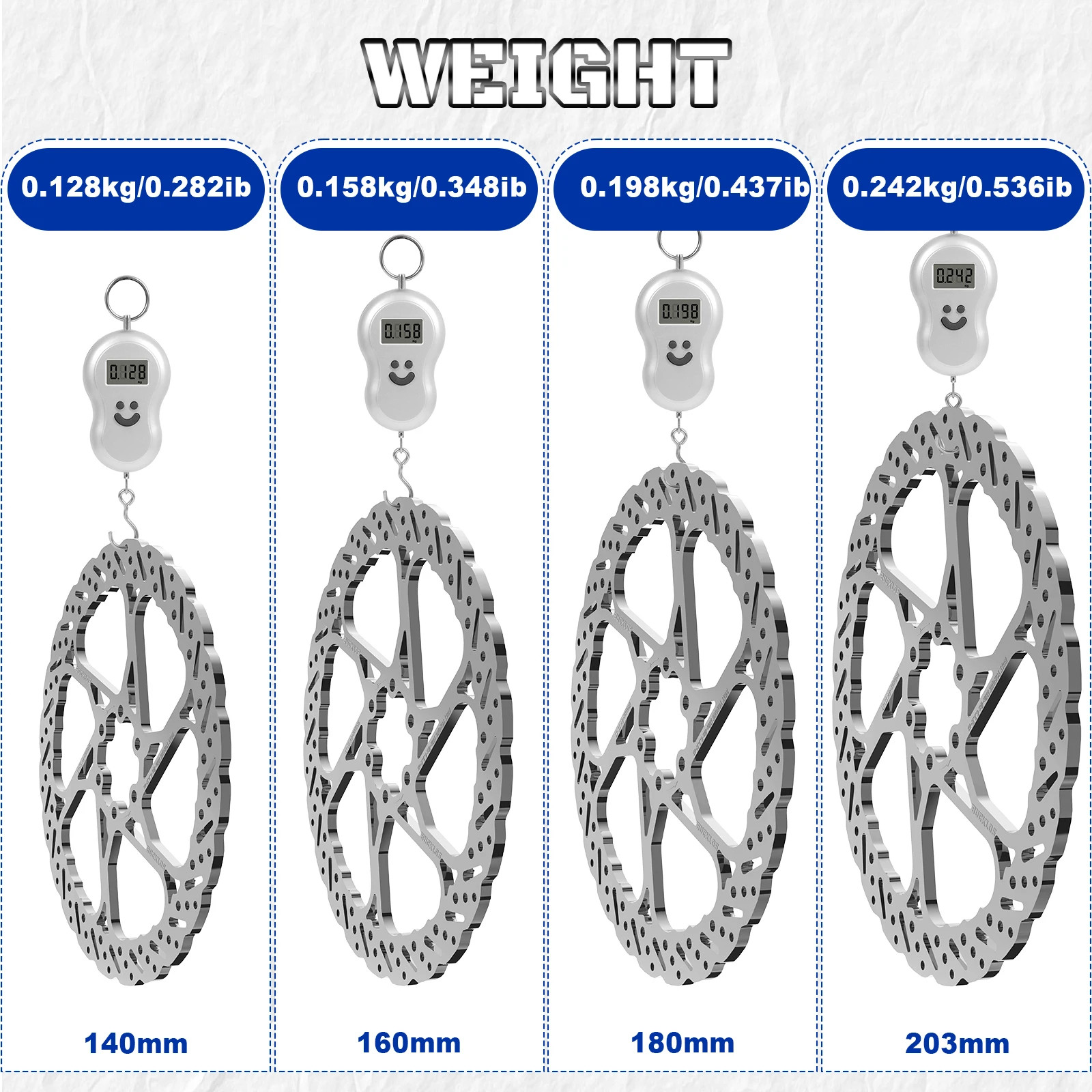 Bicycle Rotors 140Mm 160Mm 180Mm 203Mm Rotors Ultralight Stainless Steel Road Mo