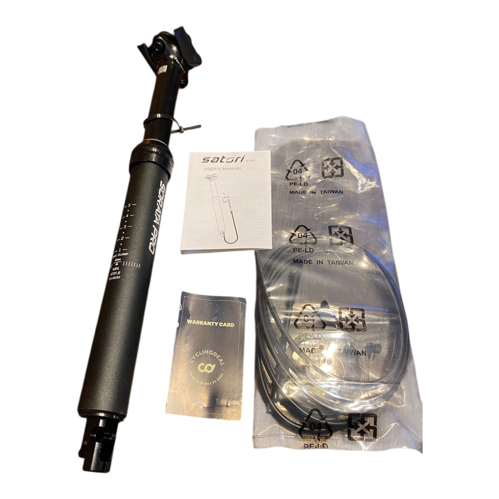SATORI SORATA PRO Mountain Bike Dropper Seat Post 30.6 x 485mm Internal Routing