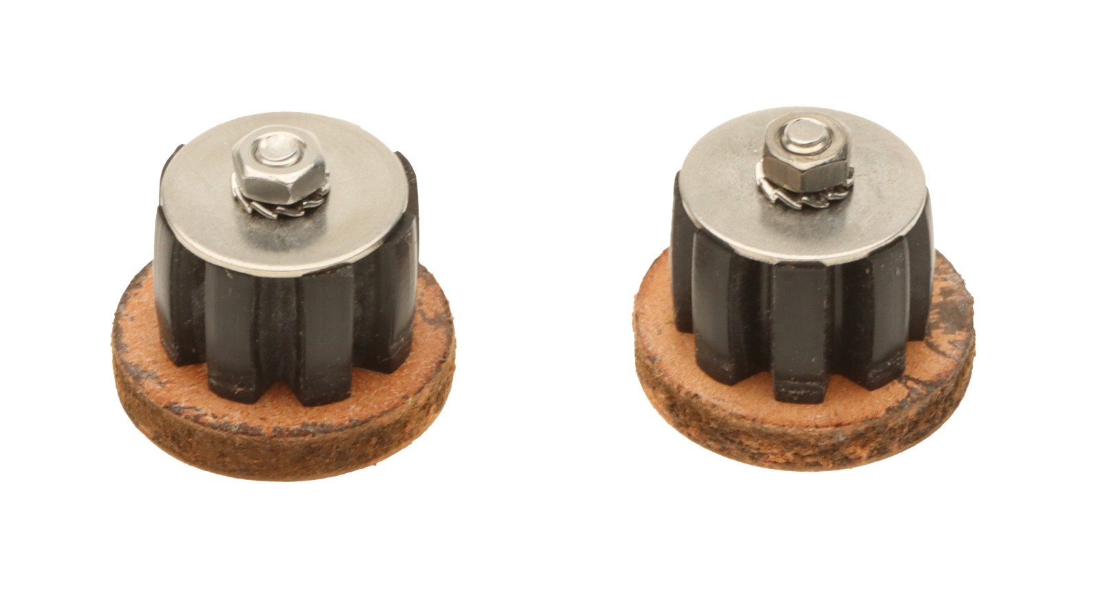 Gilles Berthoud Road Handlebar End Plugs PAIR Cork Leather NEW NOS NIB