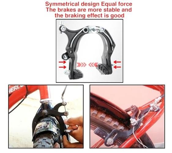 Bike Brakes Calipers Set,Side Pull Brake Set,69-96mm Reach,for Bike C Shape
