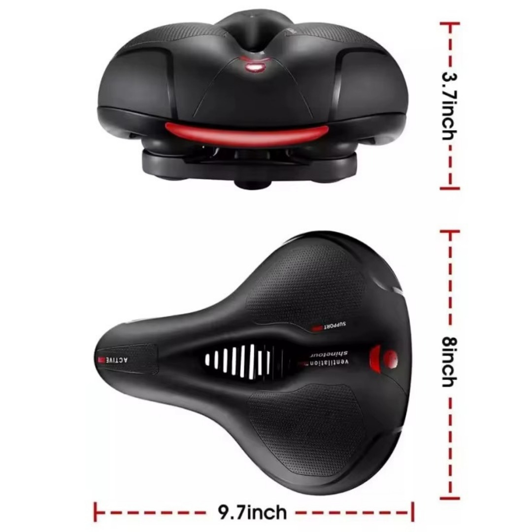 Extra Wide Big Bum Bike Bicycle Saddle Seat Gel Cushion Sporty Soft Comfort Pad