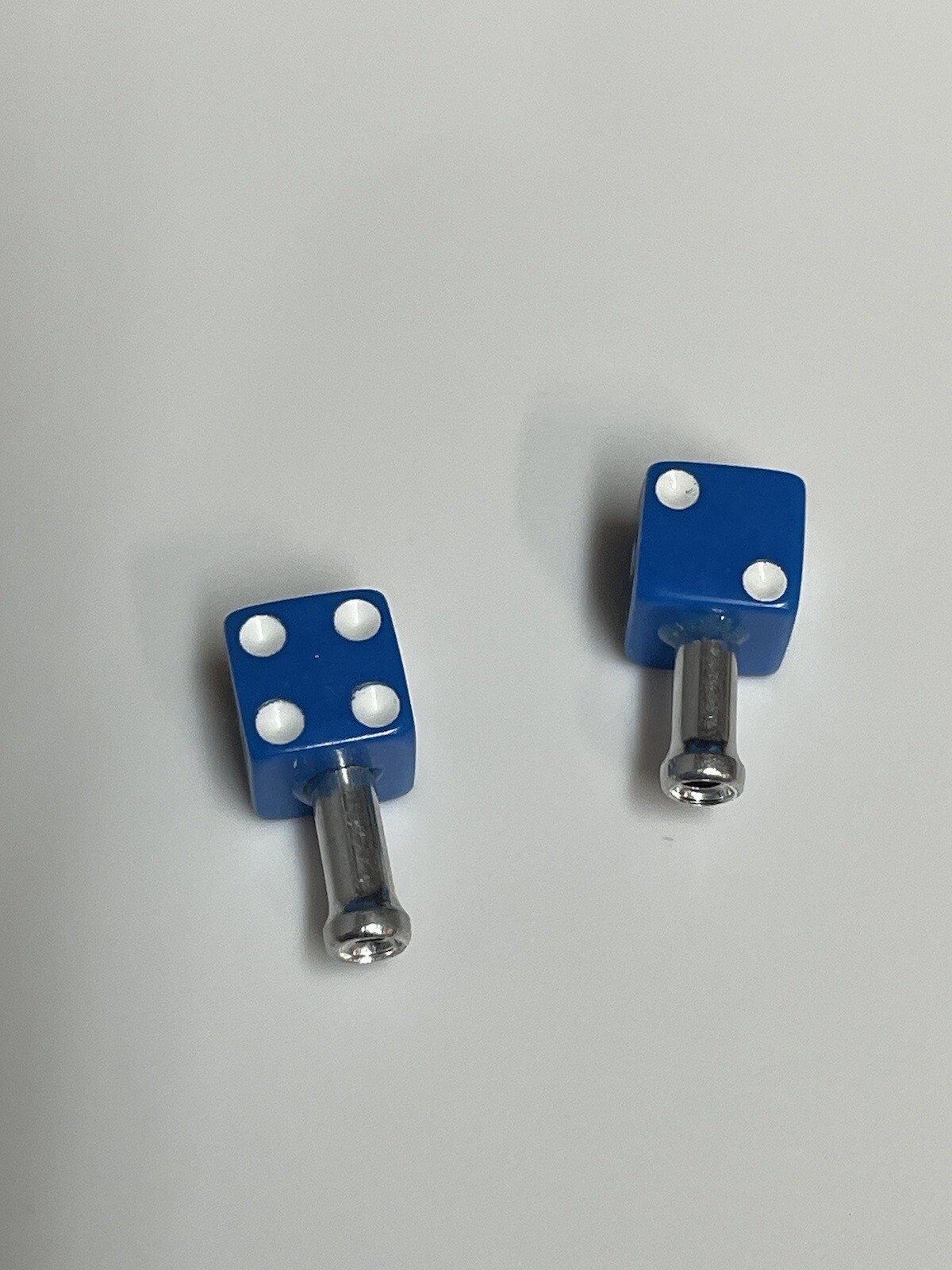 Dice Brake Cable Ends Blue For BMX And Other Bikes New Pair