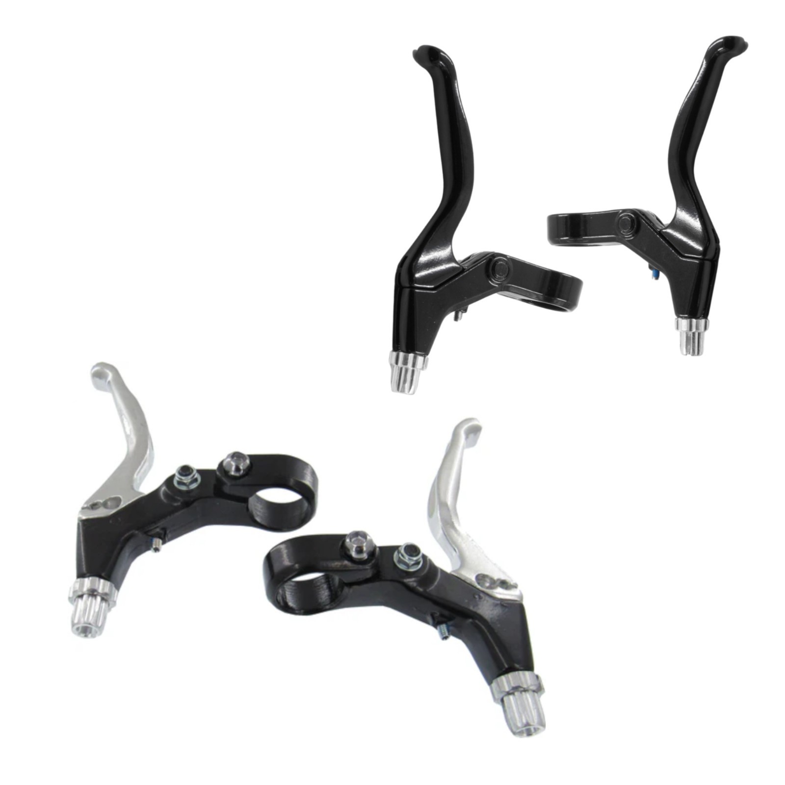 Promax BL-42 Cantilever 2 Finger Bike Brake Lever Set Left Right Black Silver