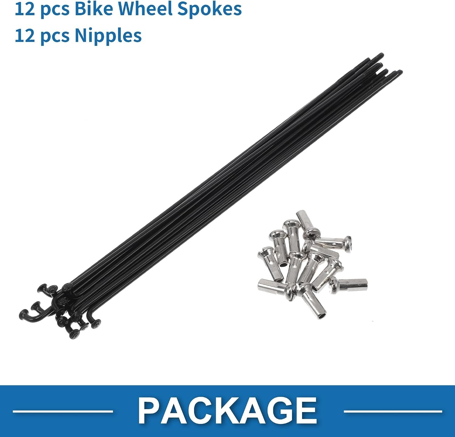 14G 152mm Length Bike Wheel Spokes 304 Stainless Steel Black 1 Set