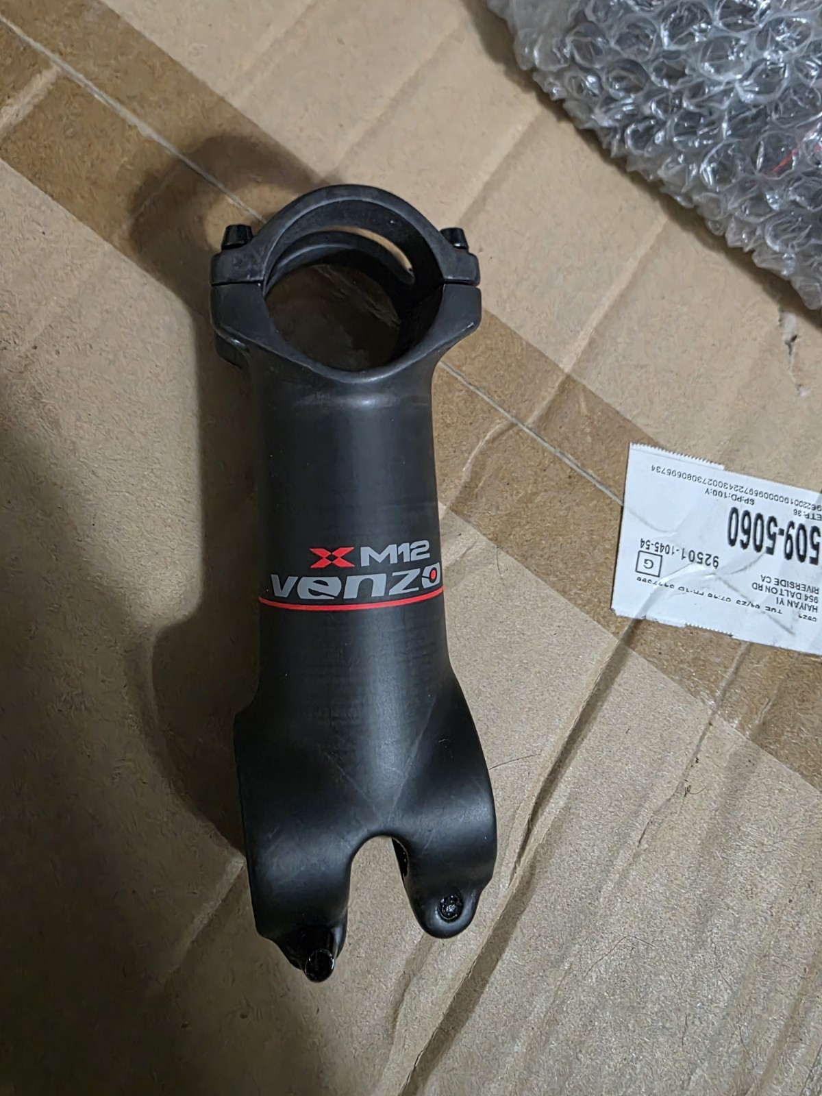 VENZO Bike Bicycle Carbon Stem 6 Degree x 31.8mm