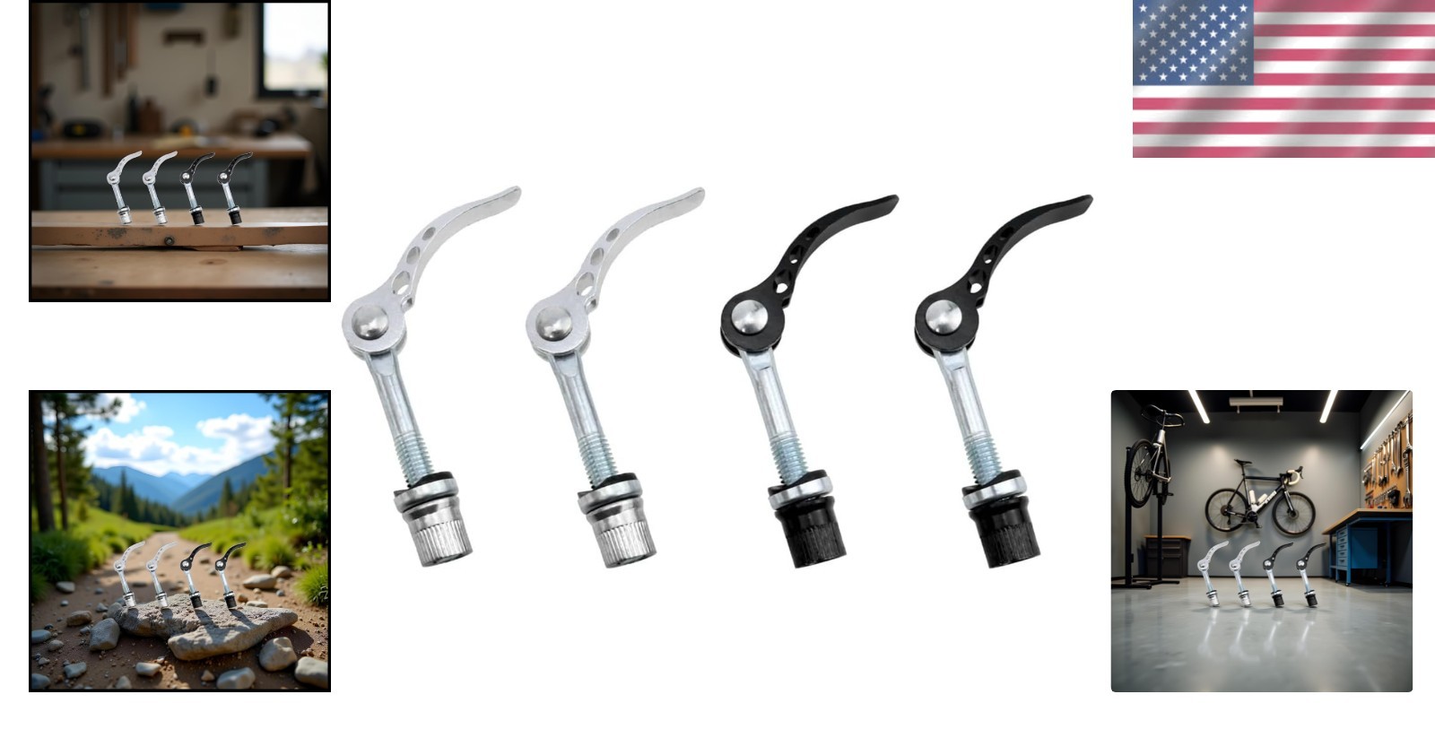 Universal Fit Quick-Release Seatpost Clamp Set for Mountain Biking Excellence