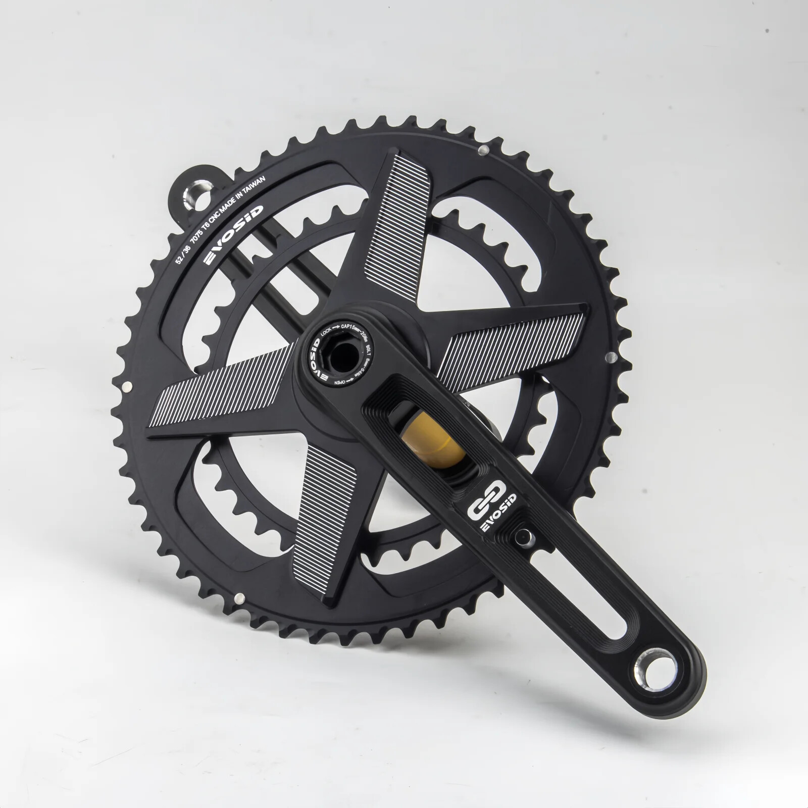 165mm Folding Road Bike Crank 52-36T 12 Speed 2X Chainring with Bracket Crankset