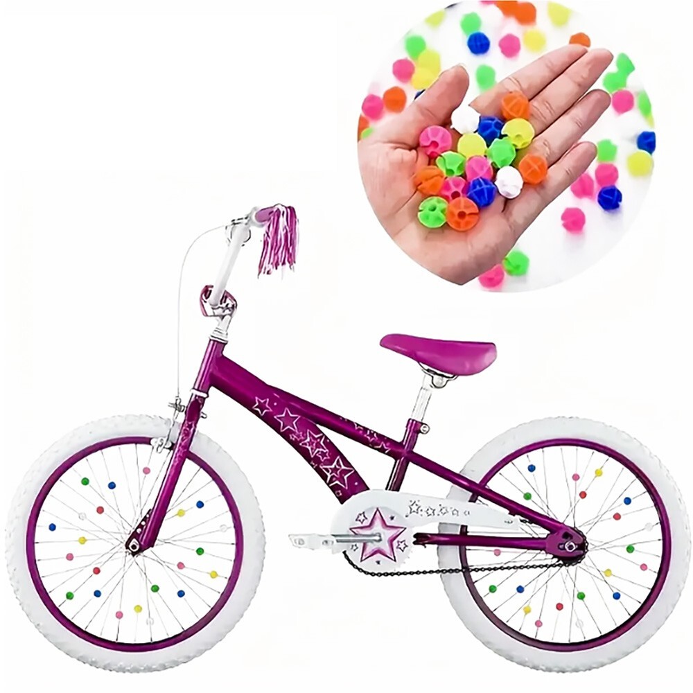 Bicycle Spoke Beads – 60 Pack – Blue, Red, Orange, Yellow, Green, and Pink