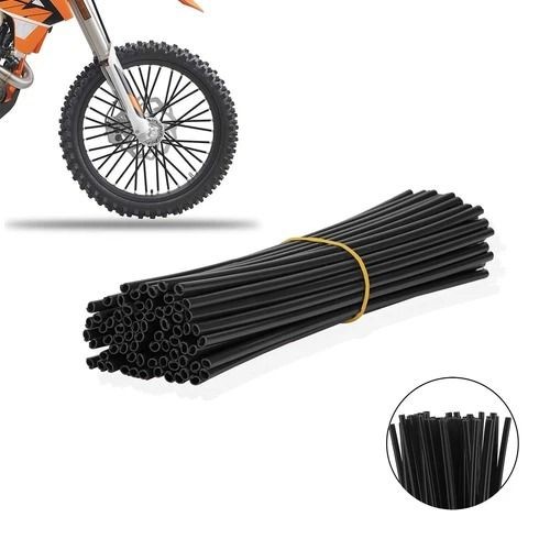 72x Spoke Skins Covers Wheel Rim Guard Protector Wraps For Dirt Bike Motorcycle