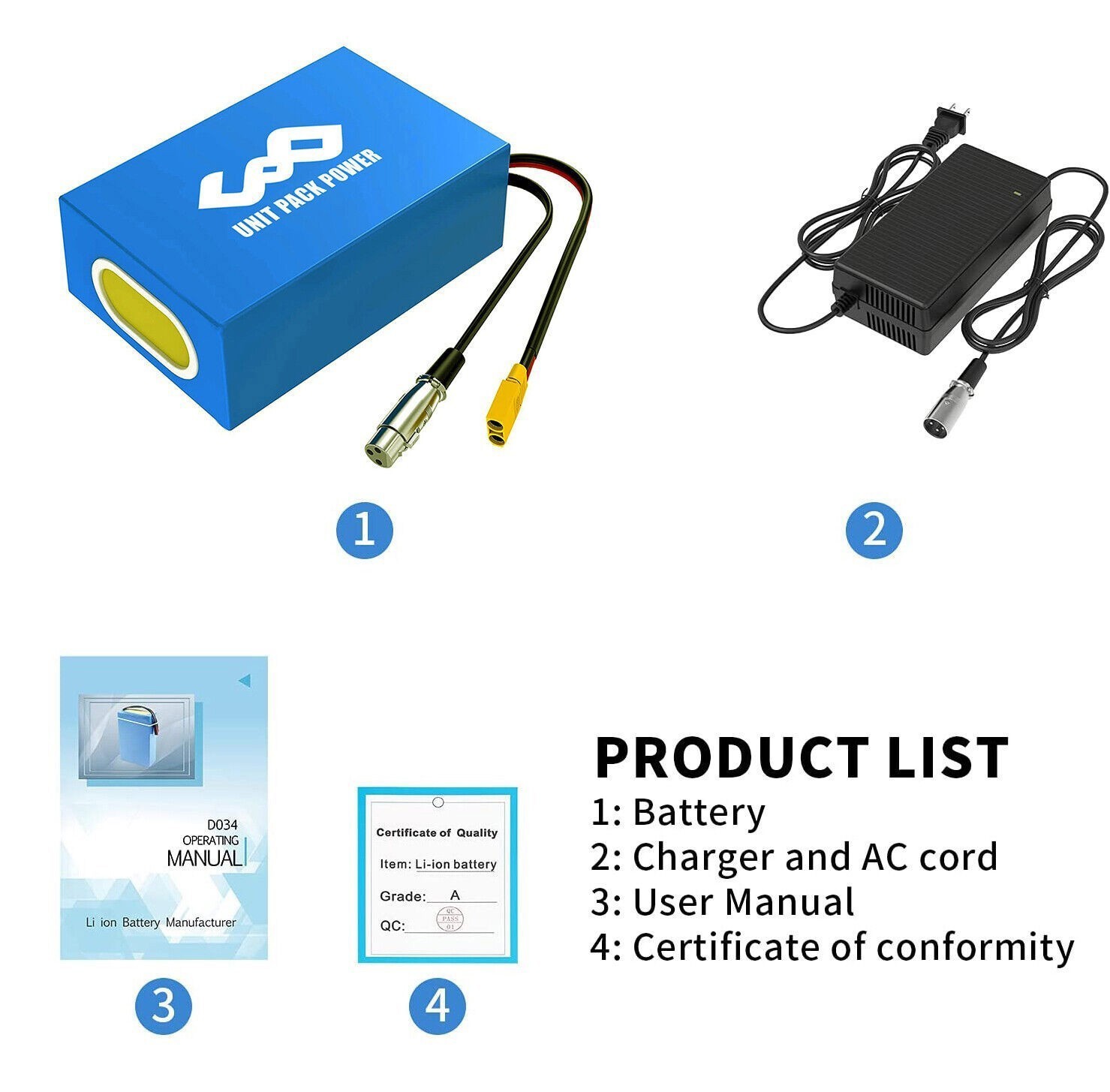 UPP ebike battery 36V 48V 52V 60V 72V 40Ah Lithium ion for 0~5000W Bicycle Motor
