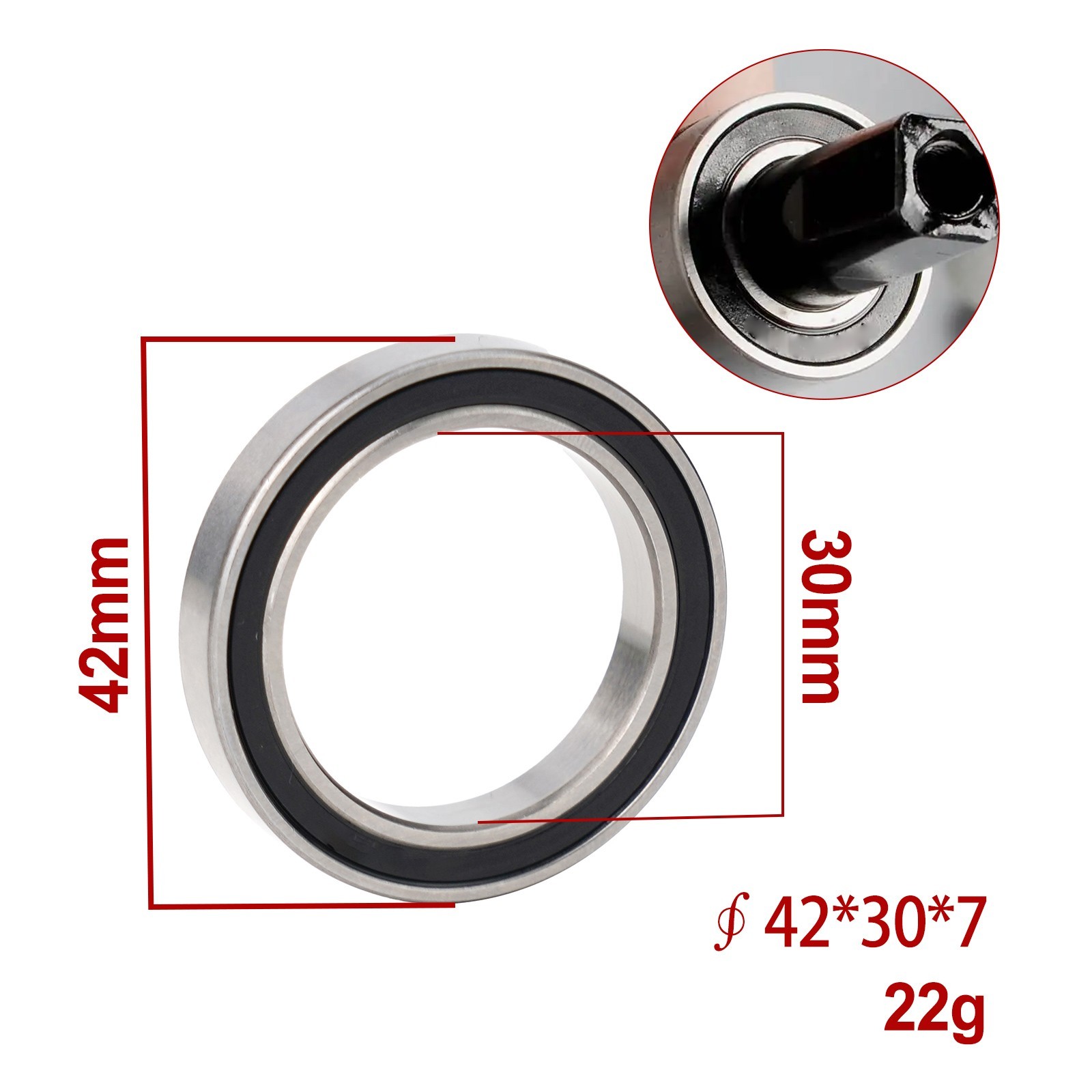 High Quality Material Bearing Bicycle 2pcs Bottom Bracket Silver Color