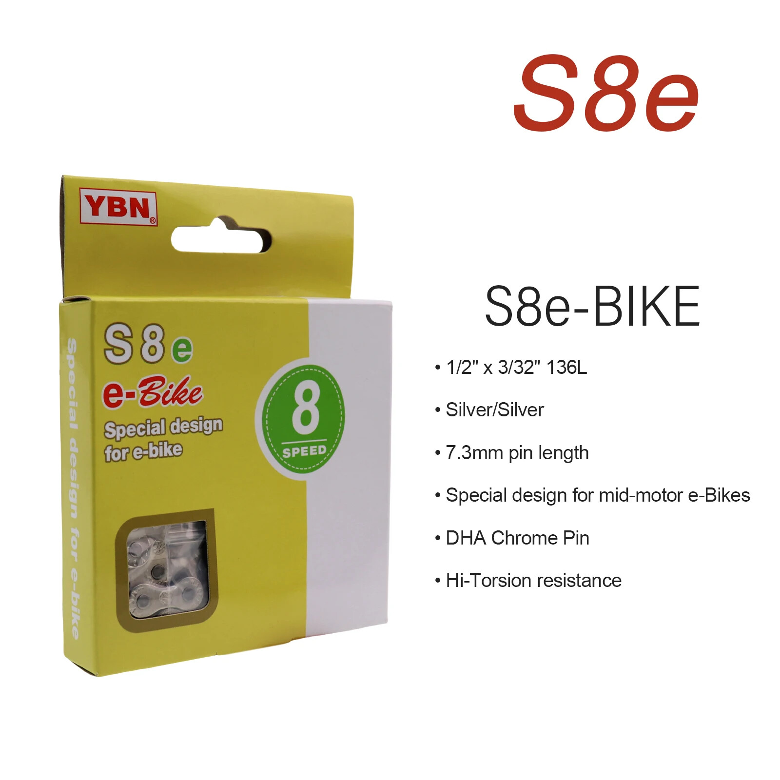YBN Ebike Chain 8 9 10 11 12s Speed for Motor E-bike for BOSCH Bafang Shimano