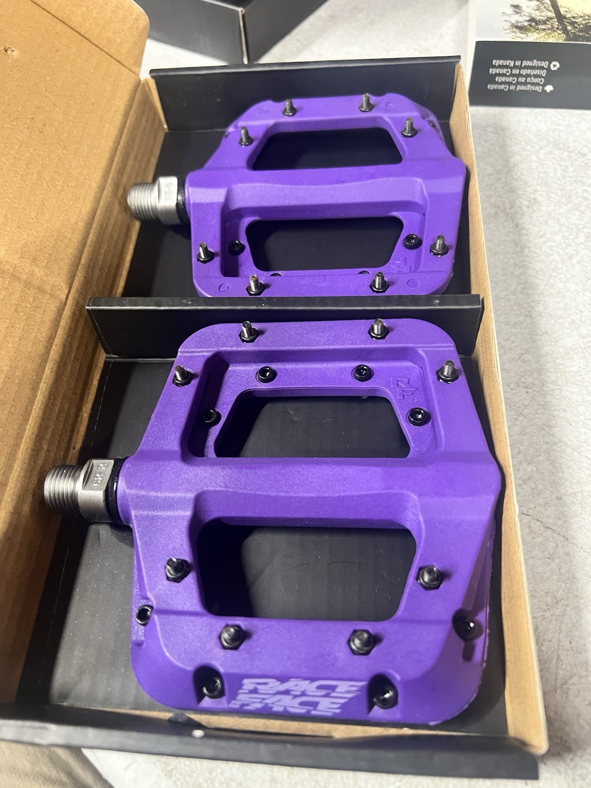 Race Face Chester Composite MTB Mountain Bike Pedals Purple 2 Pack