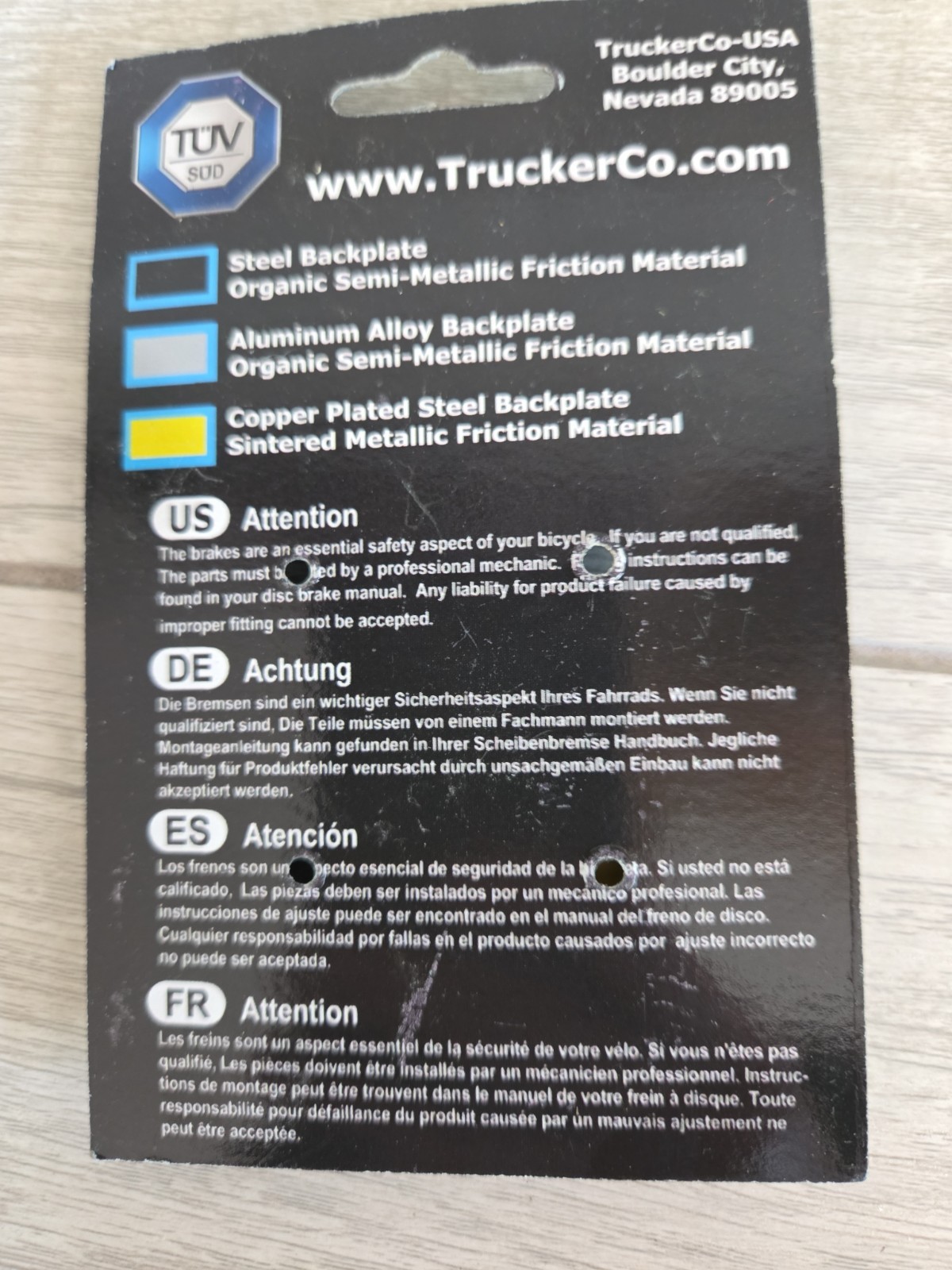 Trucker Co. Sintered Metallic Brake Pads. Avid X.0 Trial, 9, 7, Sram Guide