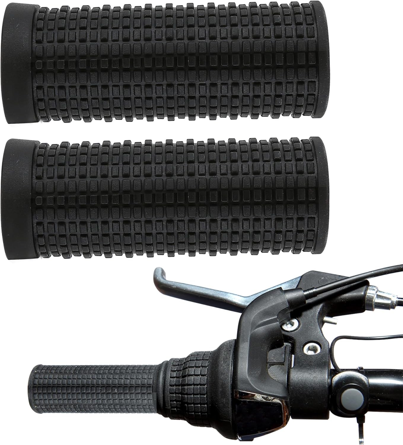 1 Pair MTB Bike Short Handlebar Grips 20x74mm/0.78×2.91inch, Bar Twist Cover Mou