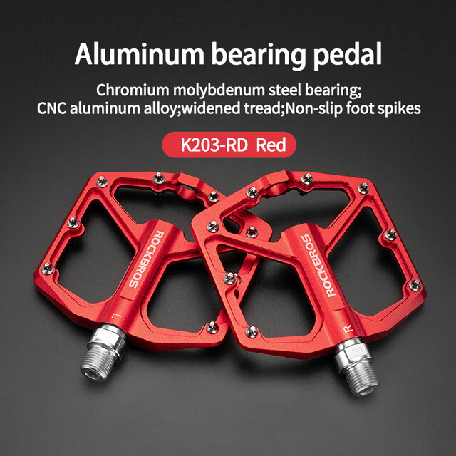 ROCKBROS MTB Bike Platform Pedals Aluminum Bicycle Cycling Sealed Bearing Pedals