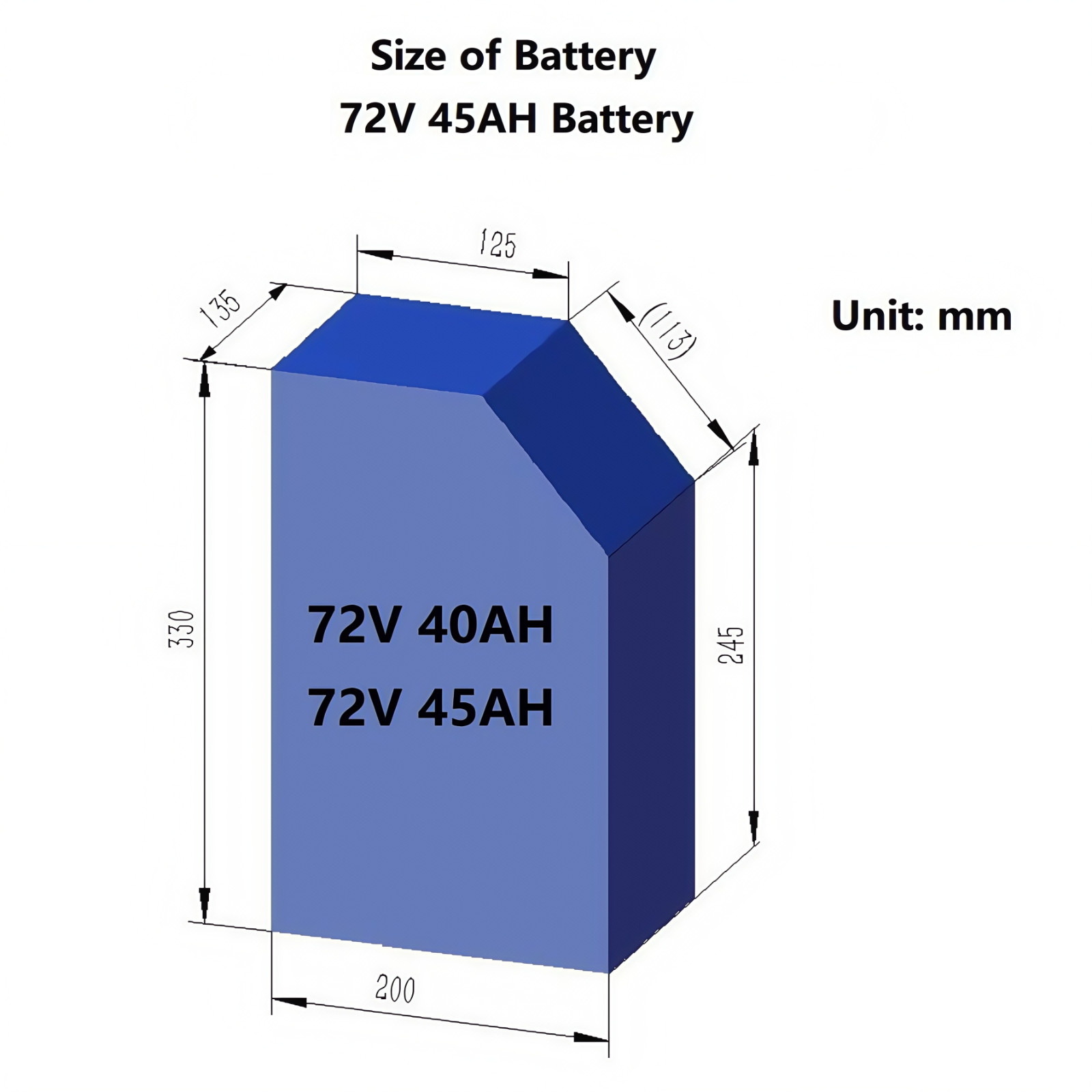 72V 40AH/45AH/49AH 150-200A BMS Batter-y For Fat Body Stealth Bomber Ebike
