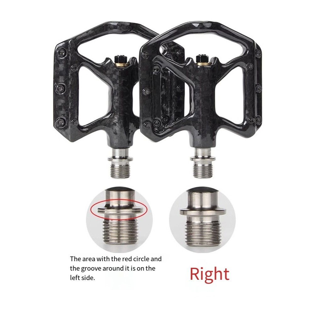 Cycling Biking Carbon Fiber Pedal 3 Bearing Pedal 180g Lightweight Design